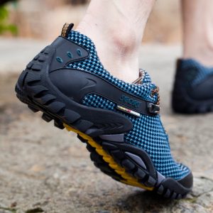 High Quality Cow Leather Climbing Shoes Men Trekking Fishing Shoes Women Breathable Lycra Sneakers Camping Sports Shoes Outdoor