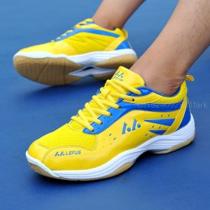 Men's Light Lace-up Tennis Shoes for Men Training Breathable Anti-Slippery Tennis Sneaker Sport Badminton Shoes Large Size 36-46