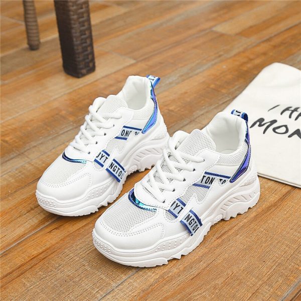 New Classic Style Women Chunky Sneakers Lace Up Female Sport Shoes Woman Outdoor Jogging Sneakers Comfortable Fast Free Shipping