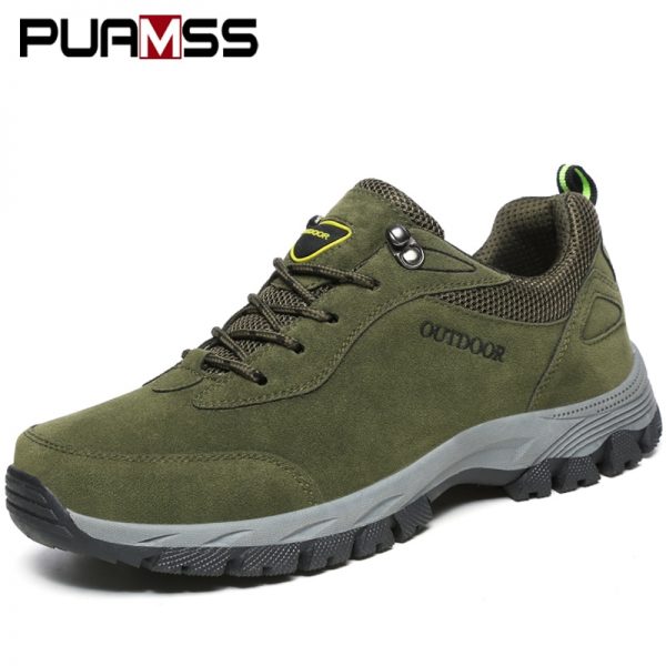 Outdoor Men Hiking Shoes 2020 Waterproof Breathable Tactical Combat Army Boots Desert Training Sneakers Anti-Slip Trekking Shoes
