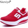 Akexiya Women’s Sneakers Platform Wedge Light Weight zapatillas Running Shoes For Woman Swing Shoes Breathable Sports Slimming