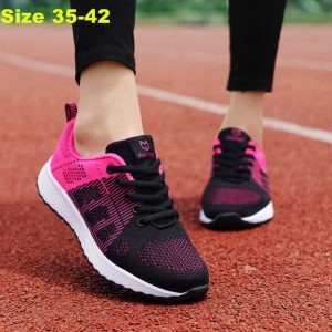 ZHENZU Women's Sport Shoes Female Brand Sneakers Woman Running Shoes Breathable Antislip Light Flats Eur 35-42