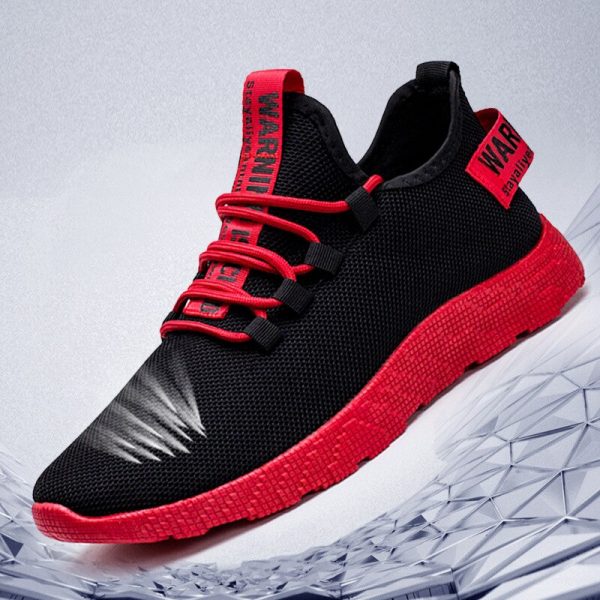 Trend Tennis Shoes Men Comfortable Gym Shoes Leisure Outdoor Nonslip Men Sneakers Breathable Lightweight Red Sole Sport Footwear
