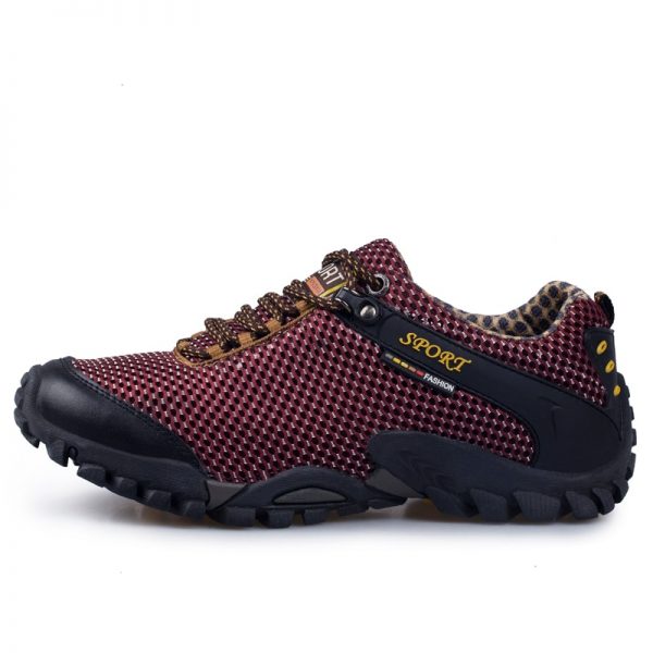 High Quality Cow Leather Climbing Shoes Men Trekking Fishing Shoes Women Breathable Lycra Sneakers Camping Sports Shoes Outdoor