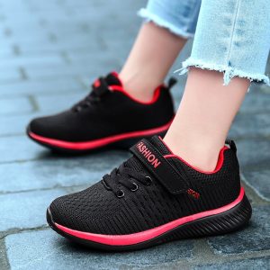 Kids Shoes Sports Child Sneakers Children Styles Light Sport Shoes Lace up Breathable Mesh Boys Running Shoes Trainers Tenis